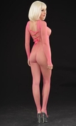 Розовый комбинезон-сетка с красивой шнуровкой на спинке - фото, цены