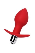 Красная анальная вибровтулка Glam - 9,7 см. - фото, цены