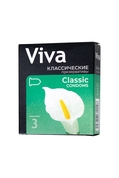 Классические гладкие презервативы Viva Classic - 3 шт. - фото, цены