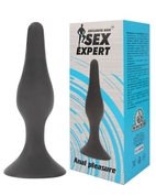 Чёрная анальная пробка Sex Expert - 13 см. - фото, цены