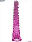 Розовый анальный конус со спиралевидным рельефом - 16 см. - фото, цены
