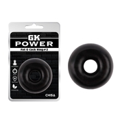 Черное эрекционное кольцо-бублик Fat O Cock Ring #2 - фото, цены