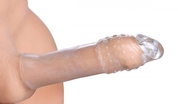 Удлиняющая насадкаThick Stick Clear Textured Penis Extender - 17,8 см. - фото, цены