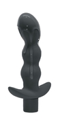 Серый анальный вибромассажёр Naughty - 14,5 см. - фото, цены
