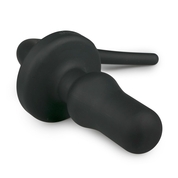 Черная анальная втулка Dog Tail Plug с хвостом - фото, цены