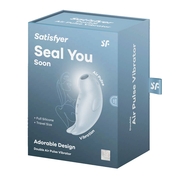 Нежно-голубой вакуумный стимулятор клитора Seal You Soon - фото, цены