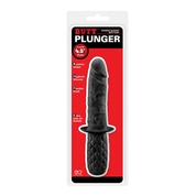 Черный анальный фаллоимитатор Butt Plunger с ручкой-ограничителем - фото, цены