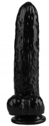 Черный фаллоимитатор-огурец на присоске - 25 см. - фото, цены