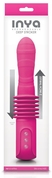 Розовый вибромассажер с функцией поступательных движений Deep Stroker - 24,5 см. - фото, цены