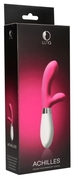 Розовый вибратор-кролик Achilles - 20,5 см. - фото, цены