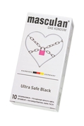 Ультрапрочные презервативы Masculan Ultra Safe Black - 10 шт. - фото, цены