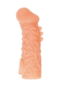 Телесная закрытая насадка с шершавой головкой Cock Sleeve 007 Size M - 15,6 см. - фото, цены
