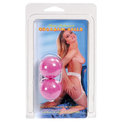 Фиолетовые вагинальные шарики на мягкой сцепке - фото, цены