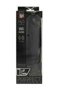 Чёрный вибратор-реалистик без мошонки Purrfect Silicone Deluxe 8inch - 20 см. - фото, цены
