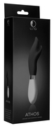 Черный вибратор-кролик Athos - 22 см. - фото, цены