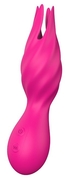 Розовый клиторальный стимулятор Fluttering Tulip - 14,5 см. - фото, цены