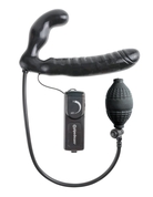 Безремневой страпон с ручным насосом Inflatable Vibrating Strapless Strap-On - 16,5 см. - фото, цены