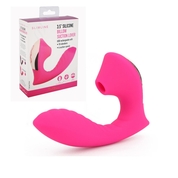 Ярко-розовый вибромассажёр с вакуумной стимуляцией Vaginal Suction Lover - фото, цены