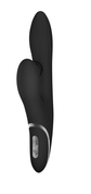 Чёрный вибратор Boom Fir с клиторальной щёточкой - 23 см. - фото, цены