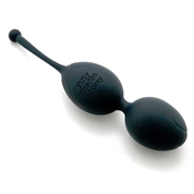Черные вагинальные шарики со смещенным центром тяжести Silicone Ben Wa Balls - фото, цены