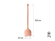 Бежевый вагинальный шарик Omicron - фото, цены