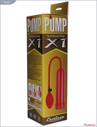 Красная вакуумная помпа Eroticon Pump X1 с грушей - фото, цены