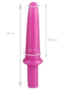 Розовый анальный реалистичный стимулятор - 31 см. - фото, цены