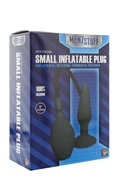 Чёрная анальная пробка с функцией расширения Menzstuff Small Inflatable Plug- 12,5 см. - фото, цены