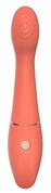 Оранжевый вибромассажер Candice - 22 см. - фото, цены