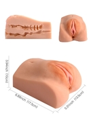 Телесная вагина с двумя рабочими отверстиями - фото, цены