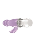 Фиолетовый вибратор Loraine со стимулятором клитора - 16,2 см. - фото, цены