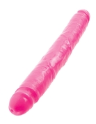 Двухголовый розовый фаллоимитатор Double Dillio - 30,5 см. - фото, цены