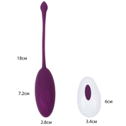Фиолетовое виброяйцо «Оки-Чпоки» с пультом ду - фото, цены