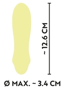 Желтый мини-вибратор Cuties 2.0 - 12,6 см. - фото, цены