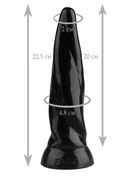 Черная коническая винтовая анальная втулка - 22,5 см. - фото, цены