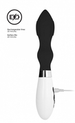 Черный вибратор Astraea с узеньким кончиком - 20,8 см. - фото, цены