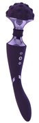 Фиолетовый двухсторонний вибромассажер Shiatsu - 27 см. - фото, цены