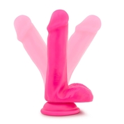 Розовый реалистичный фаллоимитатор на присоске Neo 6inch Dual Density Cock - 15,2 см. - фото, цены