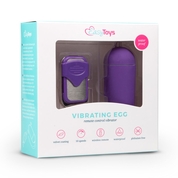 Фиолетовое виброяйцо Easytoys Vibration Egg с пультом ду - фото, цены