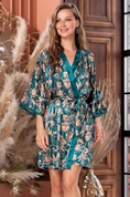 Шелковый халатик-кимоно Emerald - фото, цены