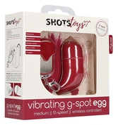 Красное виброяйцо Medium Wireless Vibrating G-Spot Egg с пультом - 7,5 см. - фото, цены