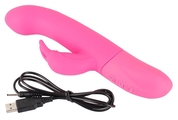 Розовый вибратор-кролик Rechargeable G-Spot Vibe - 23,5 см. - фото, цены