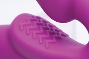 Ярко-розовый безремневой вибрострапон Evoke Vibrating Strapless Silicone Strap-on Dildo - фото, цены