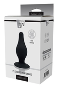 Черный анальный стимулятор Dual Density Pleasure Plug L - 10,2 см. - фото, цены