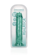Зеленый фаллоимитатор Crystal Clear на присоске - 25 см. - фото, цены