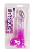 Фиолетовый фаллоимитатор с прозрачным стволом и присоской - 20 см. - фото, цены