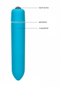 Голубая вибропуля Speed Bullet - 9,3 см. - фото, цены