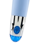 Голубой ребристый вибратор Lovely Vibes Laced - 18,5 см. - фото, цены