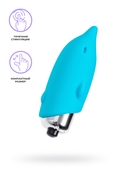 Голубой мини-вибратор Jolly - 7,5 см. - фото, цены