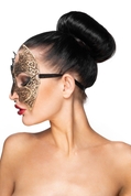 Золотистая карнавальная маска Алиот - фото, цены